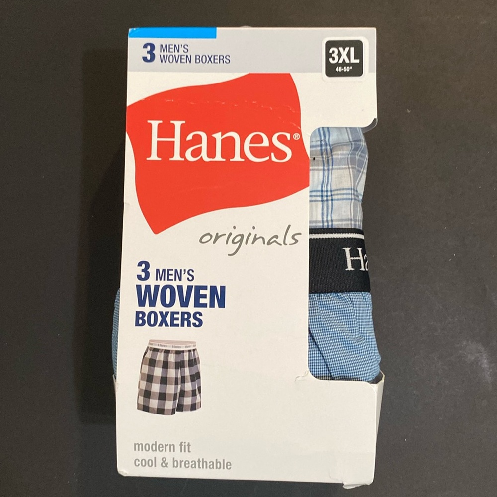 Hanes Originals (3) Men’s Woven Boxers